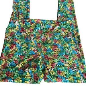 Lularoe Multi-Color Shapes Buttery Soft Leggings Size TC (Tall/Curvy) EUC #6741